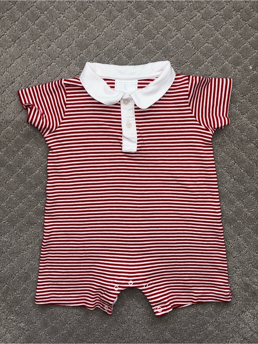 Little English Red and White Striped Polo One-Piece